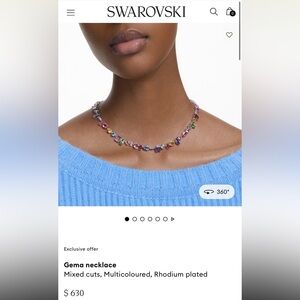 Swarovski Gema Multicolour Crystal Necklace
